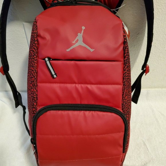 silver jordan backpack